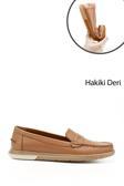 Kadın Taba Antik Rok Hakiki Deri Comfort Loafer