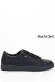 Kadın Lacivert Antik Bağcıklı Termo Taban Hakiki Deri Sneaker