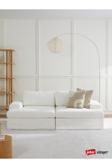 Mode Siesta Pro Kuş Tüyü Kanepe 2 Modül 01 Kırık Beyaz Keten Kumaş Işbir Sünger (DAİRENİZE TESLİM)