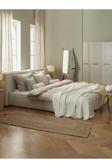 Mode Soft 180 Cm. Döşemeli 2 Kişilik Baza Başlık Set Kırık Beyaz Keten (DAİRENİZE TESLİM KURULUMLU)