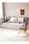 Mode Soft 180x200 Cm. Döşemeli 2 Kişilik Baza Başlık Set Gri Keten (DAİRENİZE TESLİM KURULUM DAHİL)