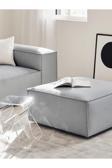 Mode Soft Puf 19 Gri Keten Kumaş Işbir Sünger (DAİRENİZE TESLİM)