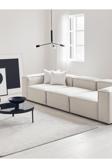 Mode Soft Üçlü Kanepe Koltuk 3 Modül Kırık Beyaz Keten Kumaş Işbir Sünger(DAİRENİZE TESLİM)