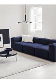 Mode Soft Üçlü Kanepe Koltuk 3 Modül Lacivert Keten Kumaş Işbir Sünger (DAİRENİZE TESLİM)