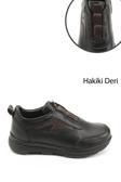 Kadın Siyah Dilden Lastikli Hakiki Deri Comfort Ayakkabı