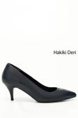 Kadın Lacivert Antik Sivri Burun Orta İnce Topuklu Stiletto