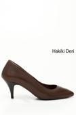 Kadın Kahve Antik Sivri Burun Orta İnce Topuklu Stiletto