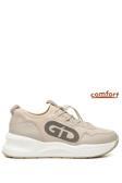 Kadın Nude Dolgu Taban Triko Comfort Sneaker