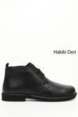 Kadın Siyah Kauçuk Taban Hakiki Deri Bot