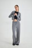 Fermuarlı Kapüşonlu Sweatshirt ve Geniş Paça Özel Dikim Pantolon Modal Kumaş
