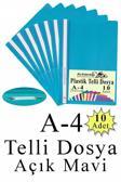 Telli Dosya Plastik A4 10 lu 1 Paket Poşet Dosyalara Uyumlu Ekonomik Kaliteli Şeffaf Kapak Telli Dosya Okul Büro Ofis