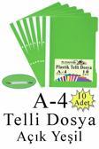 Telli Dosya Plastik A4 10 lu 1 Paket Poşet Dosyalara Uyumlu Ekonomik Kaliteli Şeffaf Kapak Telli Dosya Okul Büro Ofis