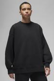 Nike Jordan Jumpman Flight Fleece Crew Oversize Kadın Geniş Kalıp Sweatshirt Siyah