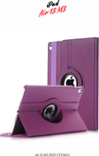 iPad Air 13 M3 2025 Uyumlu 360° Yatay Dikey Dönebilen Deri Tablet Kılıfı