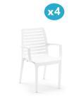 Omnipazar SY-2503 Plastik Adam Bahçe Koltuk Sandalye 4'lü Set