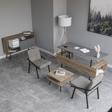 Lagomood  İrony Maxi İki Koltuklu Ofis Takım Antrasit Ceviz