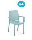 Omnipazar SY-2504 Plastik İcon Bahçe Koltuk Sandalye 4'lü Set