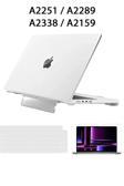 Macbook Pro 13 M1-m2 Çip A2251-a2289-a2338-a2159 Uyumlu Standlı Kılıf + Klavye Kılıfı Ekran Koruyucu