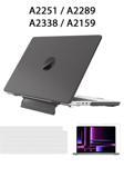 Macbook Pro 13 M1-m2 Çip A2251-a2289-a2338-a2159 Uyumlu Standlı Kılıf + Klavye Kılıfı Ekran Koruyucu