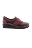 Kadın Cırtlı Comfort Ayakkabı Bordo Kroko Rugan 5467103