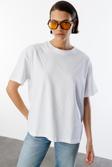 Kadın %100 Organik Pamuklu Kalın Dokulu Oversize Fit Yuvarlak Yakalı T-shirt KADIN-OVERSIZE-T-SHIRT