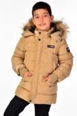 Benitto Kids Natürel Kürklü Erkek Çocuk Şişme Mont 51246