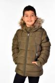 Benitto Kids Natürel Kürklü Erkek Çocuk Mont 51248