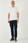 Buratti Slim Fit Lastikli Bel Boru Paça Kemer Detaylı Pantolon Erkek Kot Pantolon 5543S86JMILANO LACİVERT