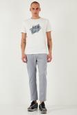 Buratti Pamuklu Slim Fit Lastikli Bel Boru Paça Erkek Pantolon 5545S87JMILANO AÇIK GRİ