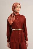 Armine Desenli Saf Ipek Twill Eşarp 9322- 55