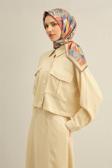 Armine Desenli Saf Ipek Twill Eşarp 9323- 02