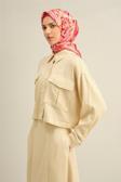 Armine Desenli Saf İpek Twill Eşarp 9323-33