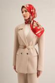 Armine Desenli Saf Ipek Twill Eşarp 9324- 54
