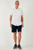 Buratti % 100 Pamuk Regular Fit Normal Bel Müslin Erkek Short CF25S657802 LACİVERT