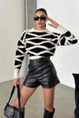 Fashion Friends 24K0273K1 Kadın Desenli Kazak