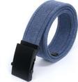 Livize Unisex Siyah Tokalı Kolon Kemeri 4Cm Mavi