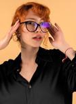 Focus On Eyewear Lady Cat Siyah Mavi Işık Filtreli Ekran Gözlüğü