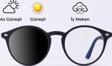Focus On Eyewear Hardy Matte Black | Fotokromik Mavi Işık Gözlüğü | Tek Cam Otomatik Kararma