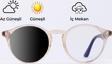 Focus On Eyewear Hardy Mavi Işık Filtreli Fotokromik Gözlük | Tek Cam Otomatik Kararma