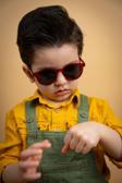 Focus On Eyewear Unisex Polarize Çocuk Güneş Gözlüğü | Kırmızı | 3-9 Yaş | Hafif Esnek