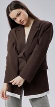 Acı Kahve Oversize Uzun Blazer Ceket