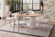 Edsy Home Safir Meşe Oval 4 Sandalyeli Masa Takımı ( Ayaklar Plastik )