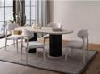 Edsy Home Traverten Oval 4 Sandalyeli Masa Takımı ( Ayaklar Plastik )