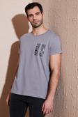Buratti Bisiklet Yaka Pamuklu Slim Fit Erkek T Shirt 541QUINT AÇIK GRİ