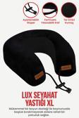 Lux Ortopedik Seyahat Yastığı Visco Boyun Destekli Seyahat Yastığı - Siyah | Ergo Travel