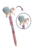 Unicorn Ponponlu Versatil Kalem 1 Adet Tek Boynuzlu Pompom 0,7 Uçlu Kalem Hediye Kalem Figürlü Sevimli Kalem