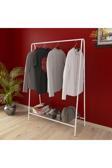 Metallica Concept Oval Telli Beyaz Butik Stil Askılık Konfeksiyon Askısı Ayaklı Askılık Elbise Askılığı Portmanto