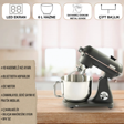 Easy Chef M122 Plus DC Motor Stand Mikser Çift Başlıklı Mat Gri Gold
