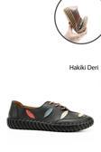Kadın Siyah Bağcıklı Hakiki Deri Comfort Ayakkabı