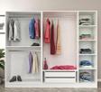 Canbaz Furniture Esla Modüllü 5 Cam Kapaklı Giyinme Dolabı